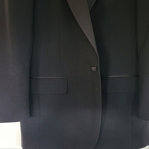 Pierre Balmain RARE Wool Single-Breast Black Tuxedo Jacket, 42 Long - Picture 4 of 9